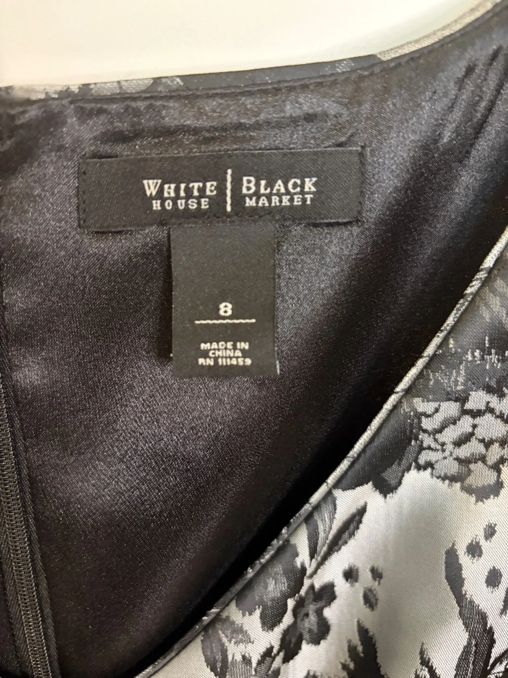 Silver and Black Dressy Midi From White House Black Market - Picture 4 of 9